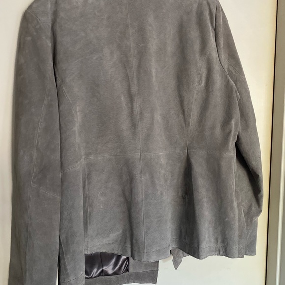 Wash and Dry 100% suede gray/blue jacket - Picture 6 of 11